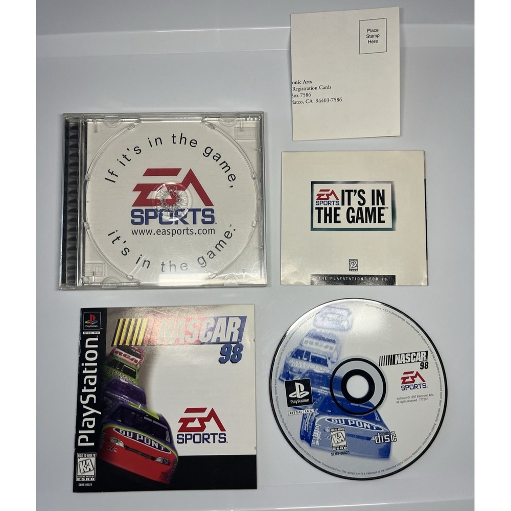 NASCAR‎ 98 (Sony PlayStation 1, 1997) Complete Tested PS1 Racing Stock Pre-Loved